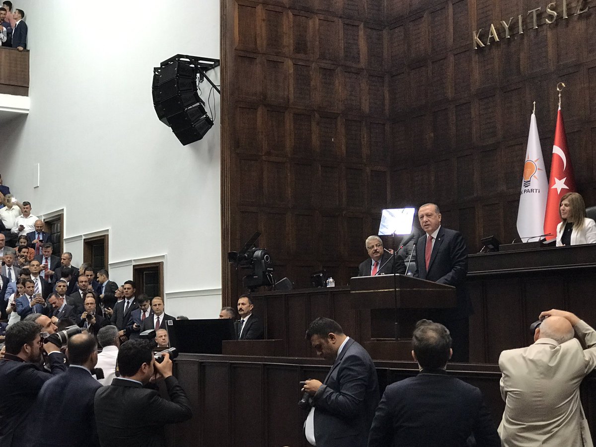 Haftalik Grup Toplantimizda Sayin Cumhurbaskanimiz ve Genel Baskanimiz Recep Tayyip Erdogan'i Dinledik