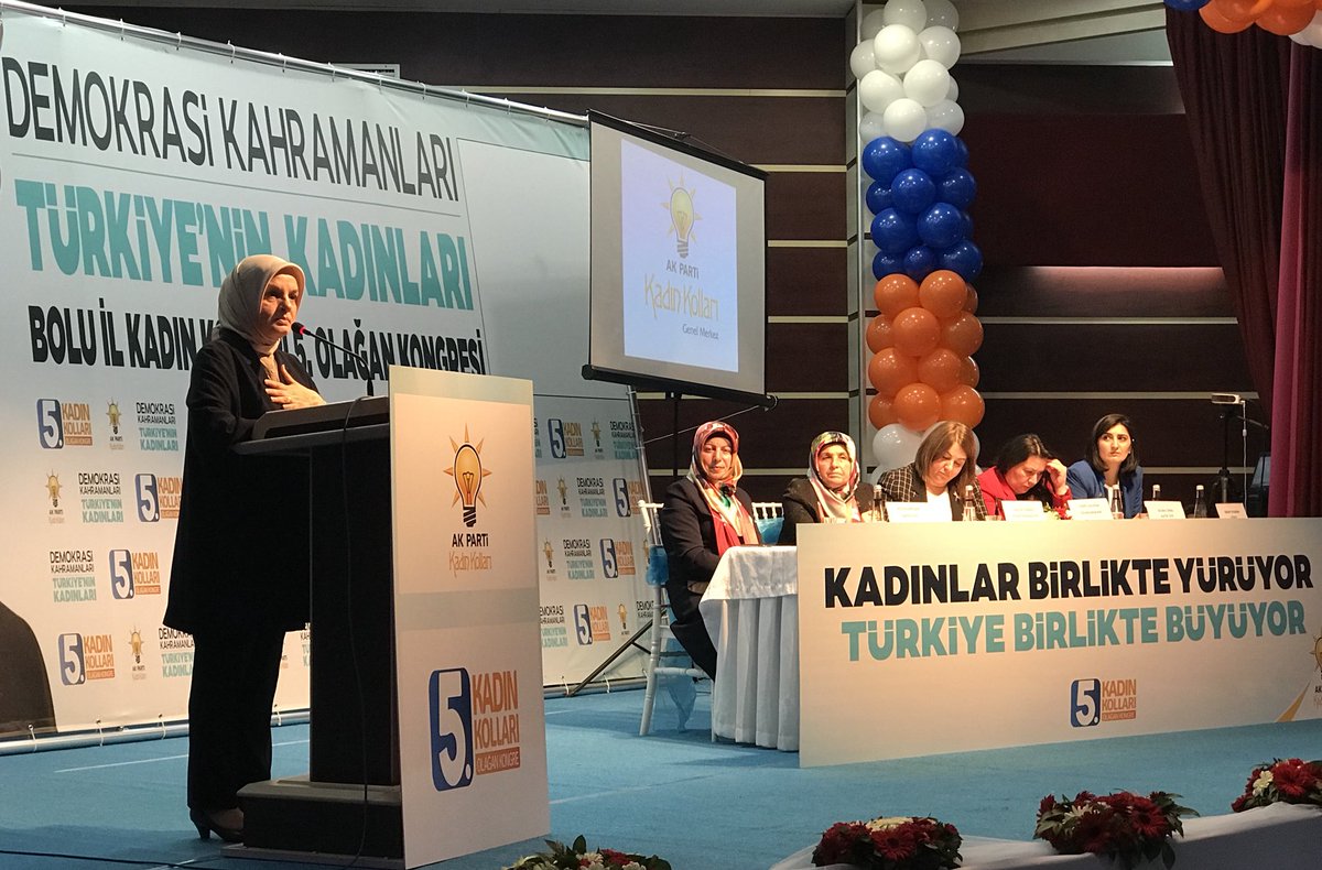AK Parti Bolu Il Kadin Kollari 5. Olagan Kongresi’ne katildik, Baskanliga yeniden seçilen Arzu Aydin ve ekibini tebrik ediyorum...