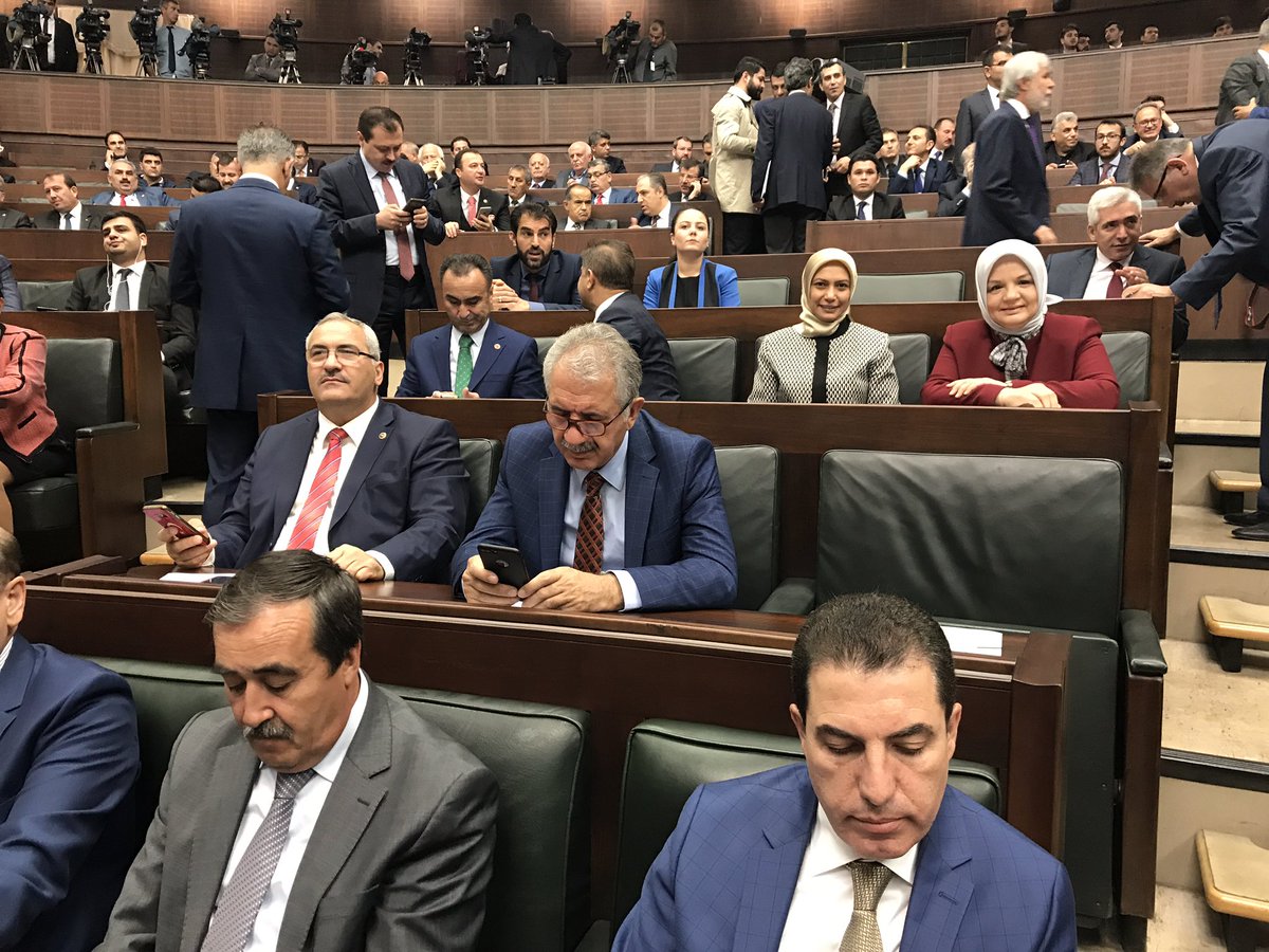 Grup toplantimizda, Sayin Basbakanimiz, Grup Baskanimizi dinliyoruz. 
