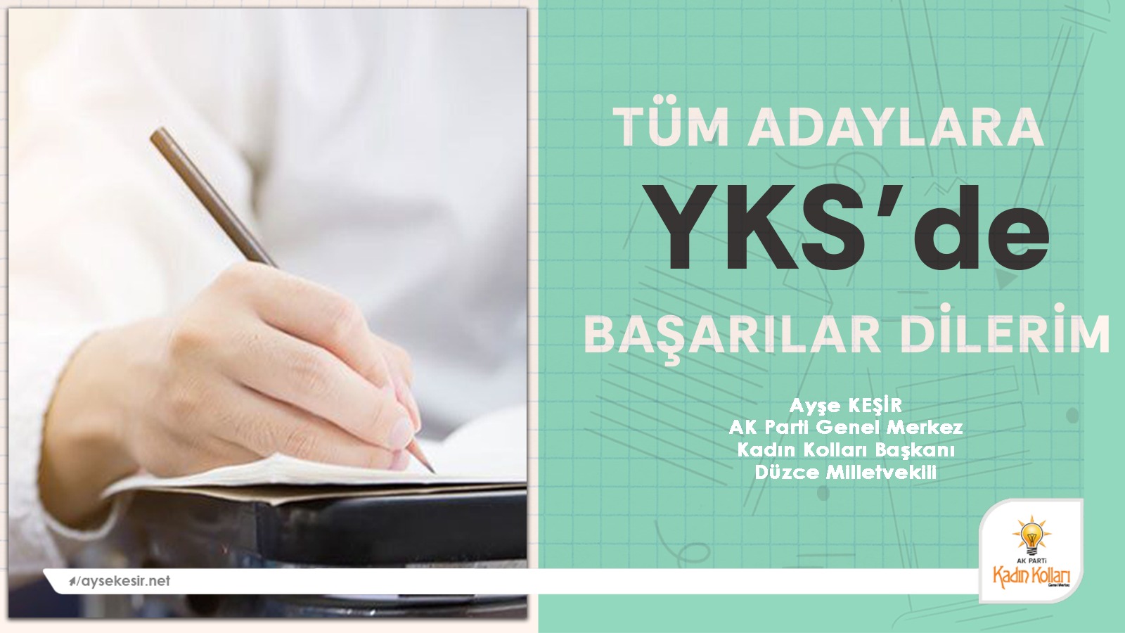 YKS ADAYLARINA BAŞARILAR