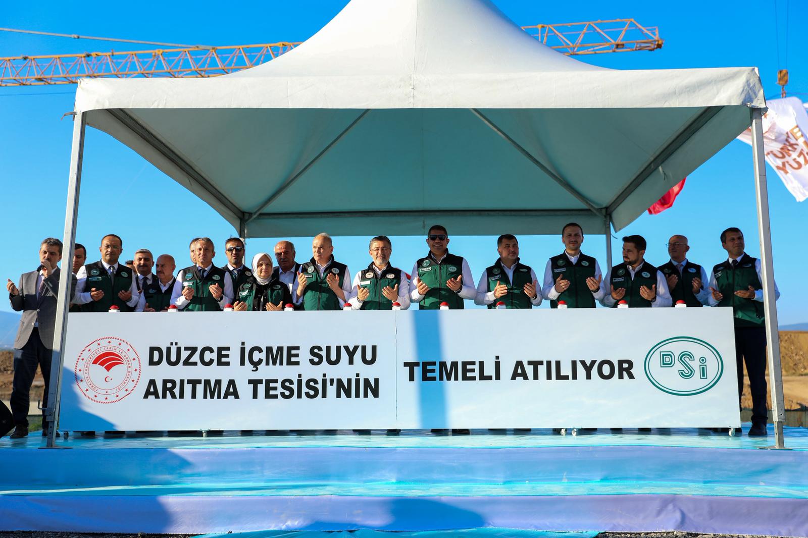 DÜZCE İÇME SUYU ARITMA TESİSİ'NİN TEMELİNİ ATTIK